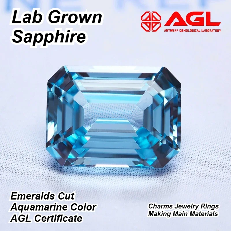 Laborgezüchtete Saphire, Smaragde, Aquamarine in verschiedenen Farben, Charms, Schmuck, Ringe, Ohrringe, Hauptmaterialien zur Auswahl, Zertifikat erhältlich