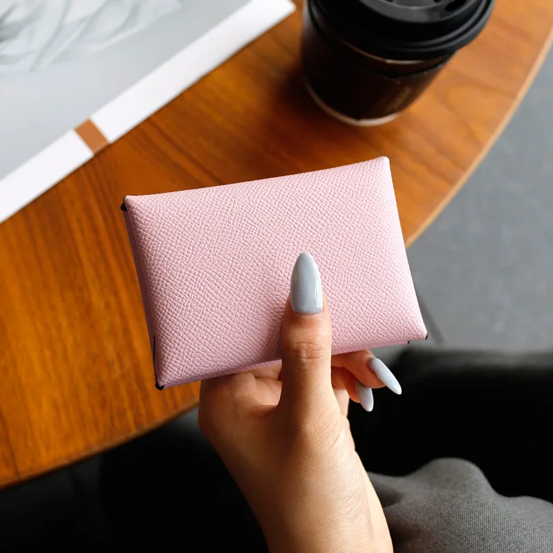 Luxury Split Leather Unisex Designer Wallet – High-Grade Minimalist Card Holder and Purse