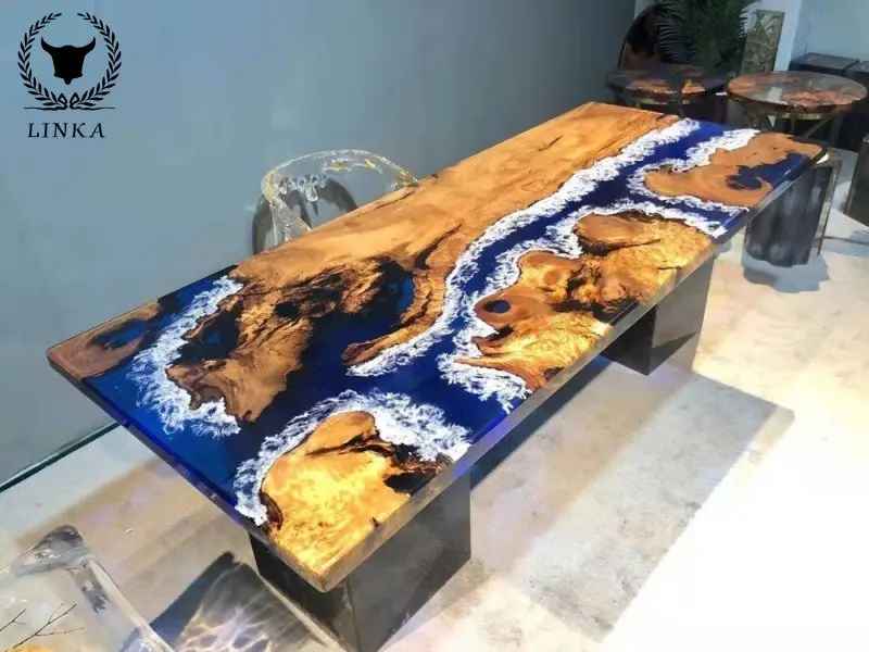 

Customized golden camphor resin solid wood slab 220*90*5
