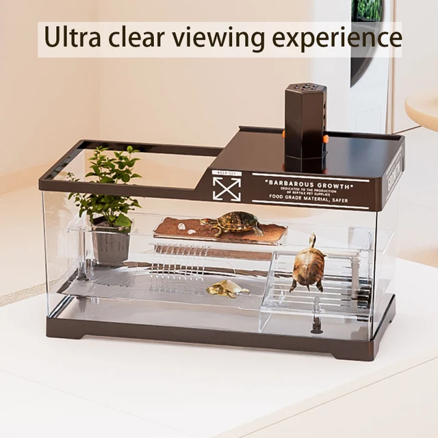 Reptile Terrariums Desktop Ecological Tank Amphibious Transparent Landscaping Terrariums Turtle Tarantulas Geckos Breeding Box 4