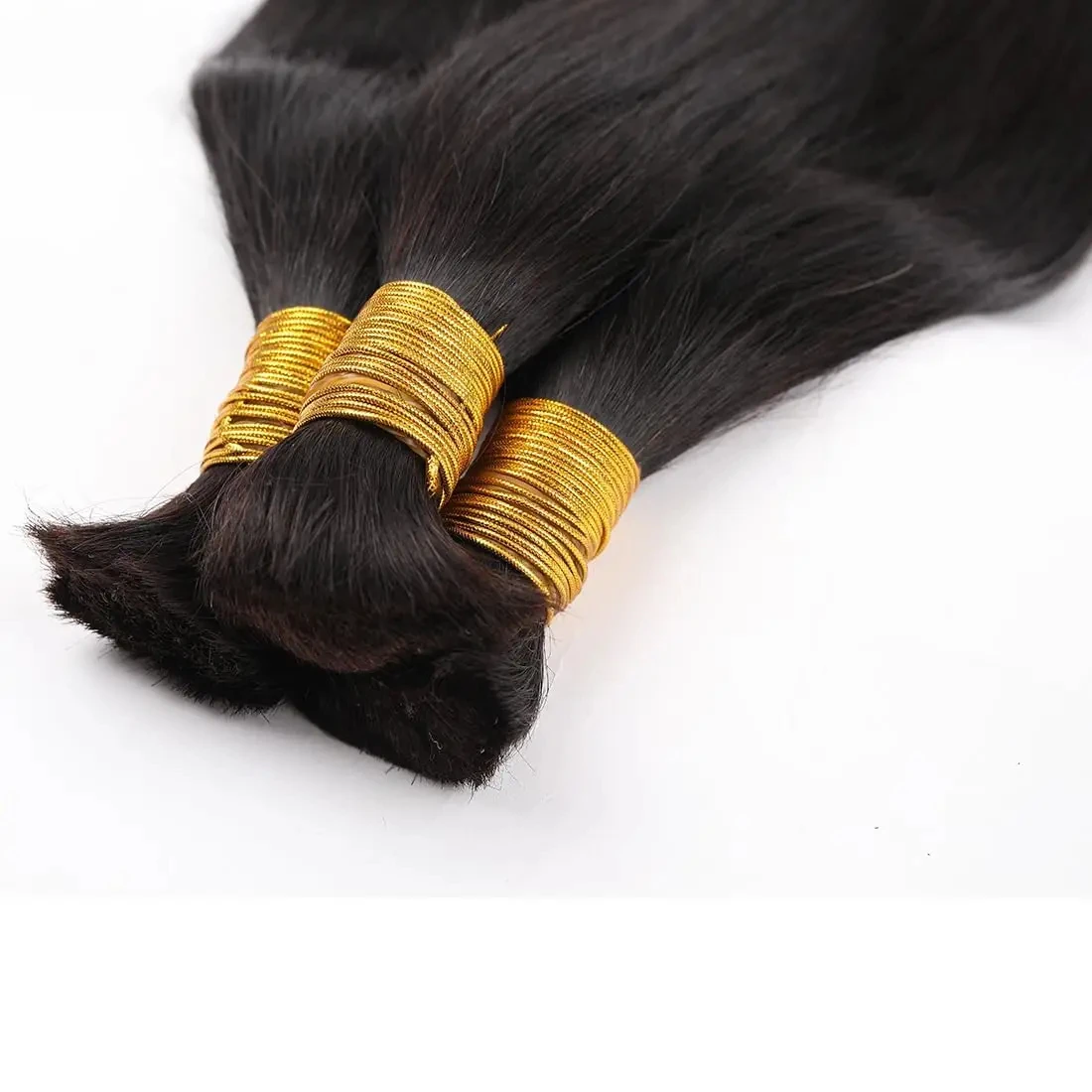 Straight Human Hair Bulk for Braiding Brazilian Virgin Human Hair Bulk no Weft Extensions for Micro Braiding 16-20 human hair extensions
