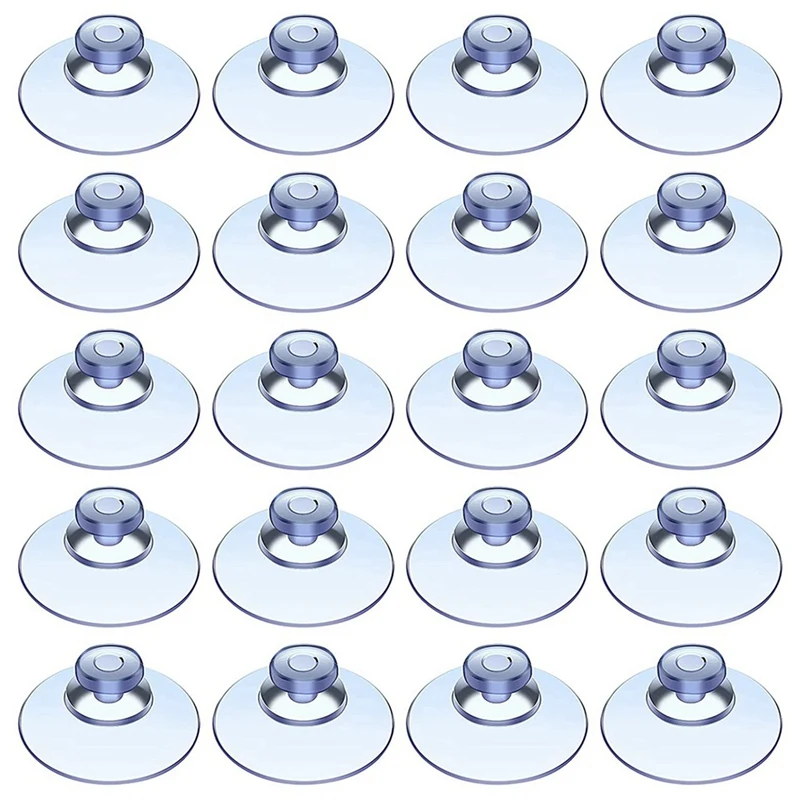 

200Pcs Transparent Suction Cups, Plastic Suction Cups, Pads Without Hooks For Outdoor, Kitchen,Bathroom,Window 20Mm