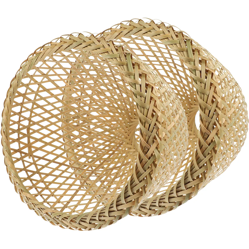 

Bamboo Lampshade Handmade Weave Light Bulb Cage Guard Wicker Chandelier Cover Woven Shade Rustic Hanging Fixture Replacement