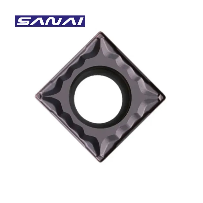 

Твердосплавная вставка SANAI SCMT09T304 SCMT120404, токарный станок с ЧПУ, токарный инструмент, вставка для стали, нержавеющей стали, металла, обработки алюминия