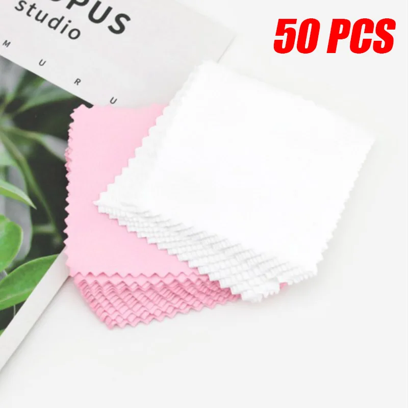 

50 Pcs/lot Clean Cleaning Cloth Polishing Cloth for Silver Gold Platinum Jewelry Anti Tarnish Jewelry Tool