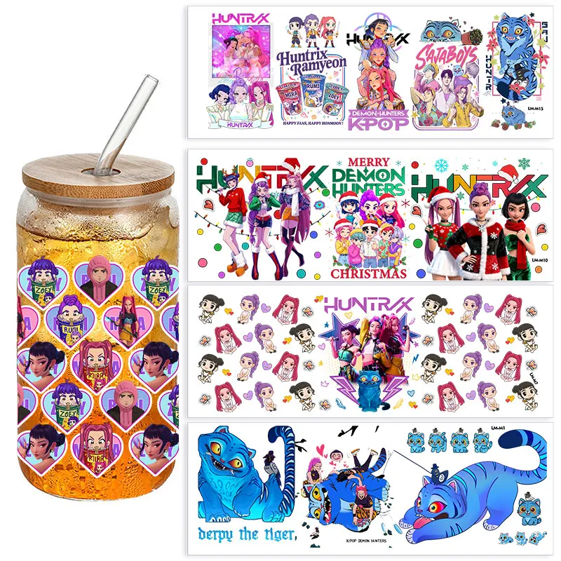 K-pop Demon Hunters UV Sticker Collection - Cartoon Crystal Gift Set