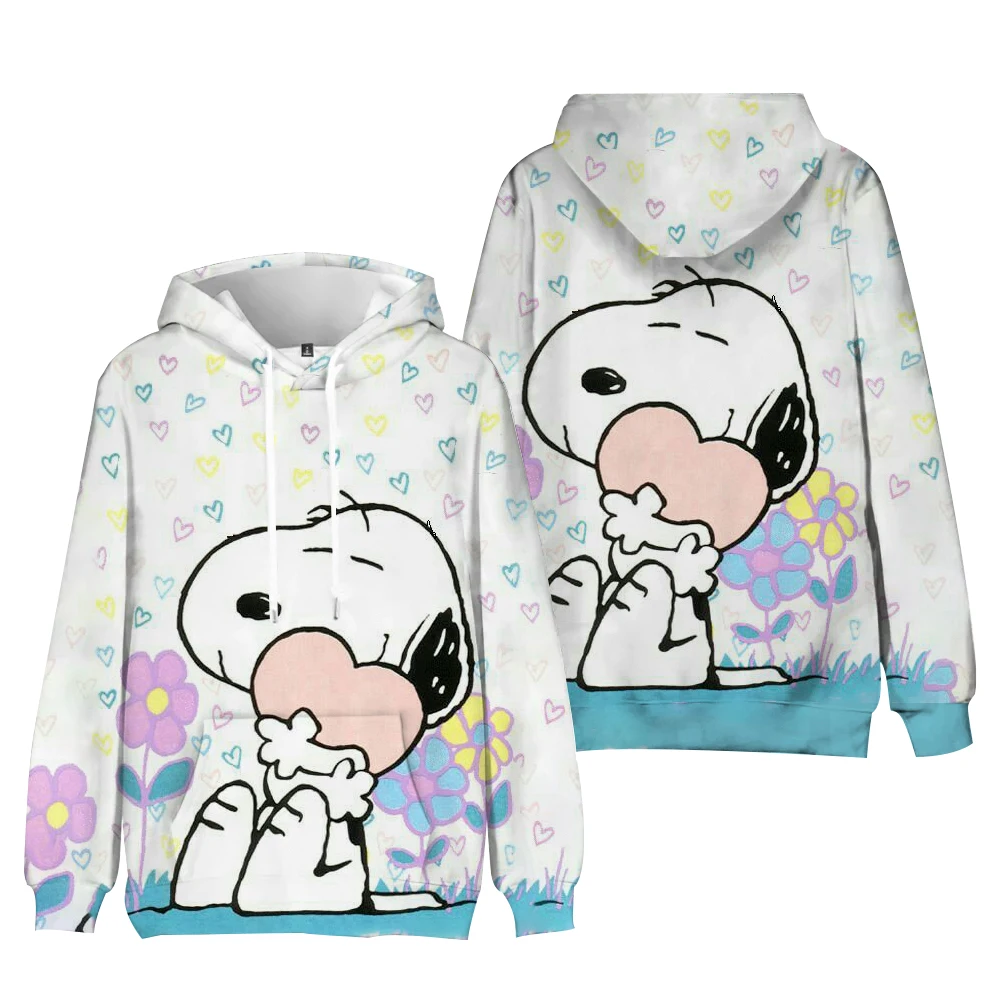 thumbnail image 1 of Suéter para padres e hijos adultos de primavera y otoño de 2024 con impresión 3D de dibujos animados de Snoopy y personalidad, moda urbana, 1 of 5