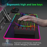 Gaming Keyboard,Russian/English RGB Backlit 61 Key Ultra-Compact Keyboard, Waterproof Mechanical Feeling Office aming Keyboards - Image 4