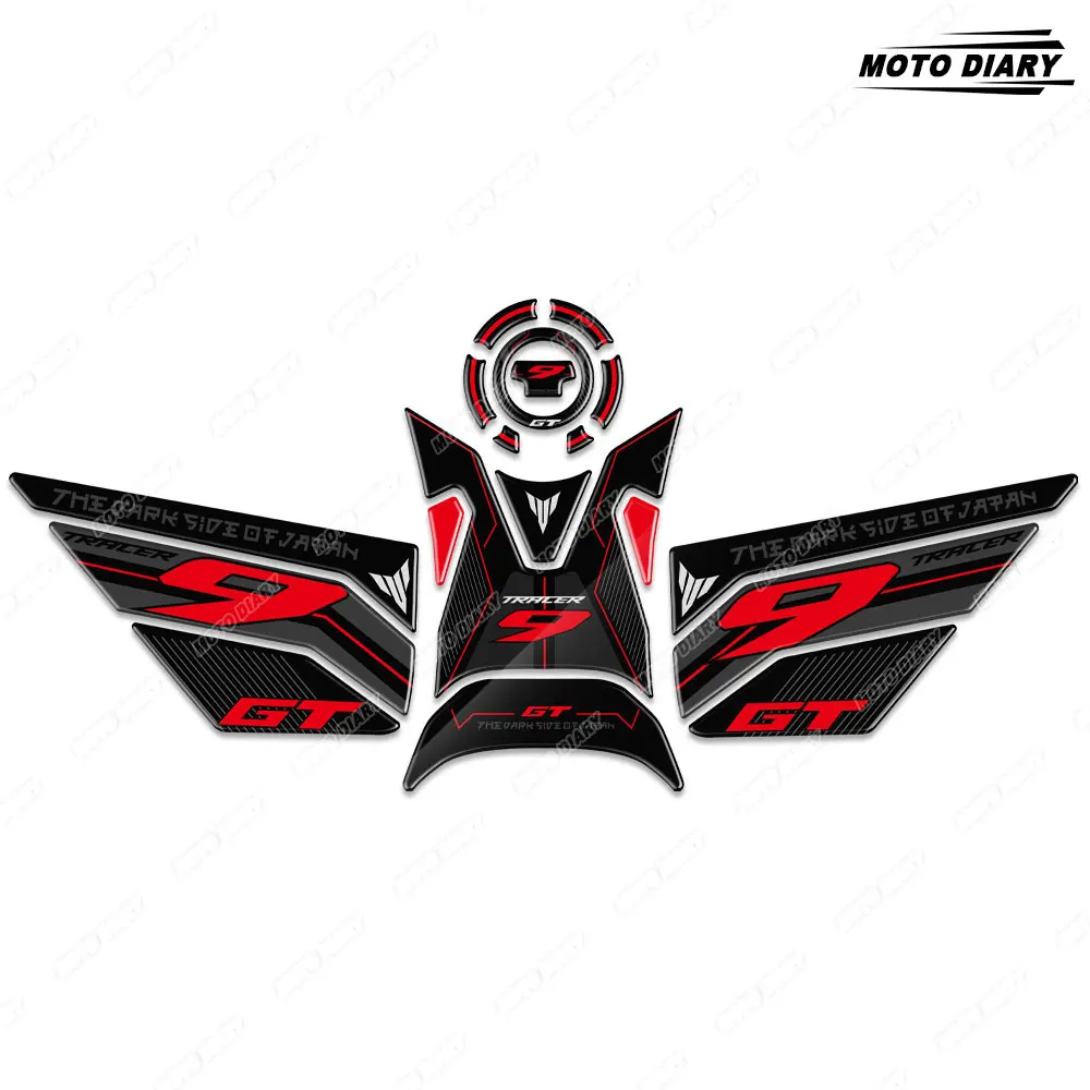 TRACER 9 GT Fuel Tank Pad Sticker 3D Protector Decals Waterproof For Yamaha TRACER 9 Tracer 9 GT Tracer9 2021 2022 2023
