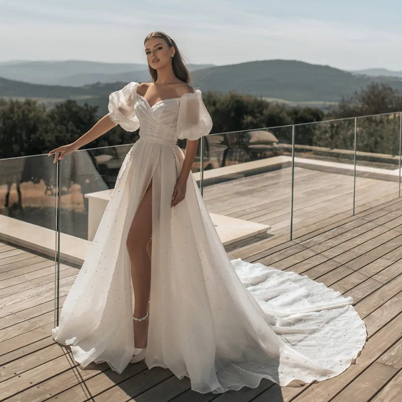 Sweetheart Neck Off-Shoulder Pleated Midi Dress