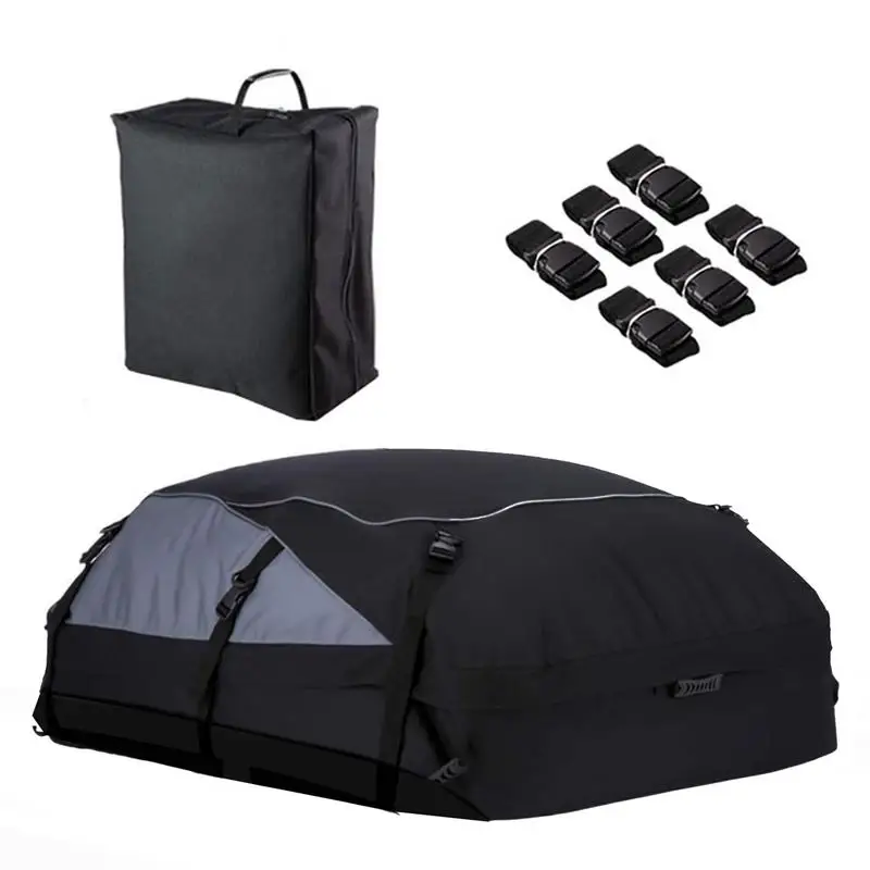 

Car Roof Bag Large Cargo Bag Rooftop Cargo Carrier Storage Bag With Extra Straps Waterproof Heavy Duty 600D Car Roof Bag For All