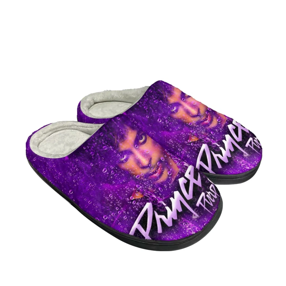 Prince Purple Rain Design Warm Cotton Slippers Print On Demand Casual Winter Home Footwear All-match Comfortable Floor Slides
