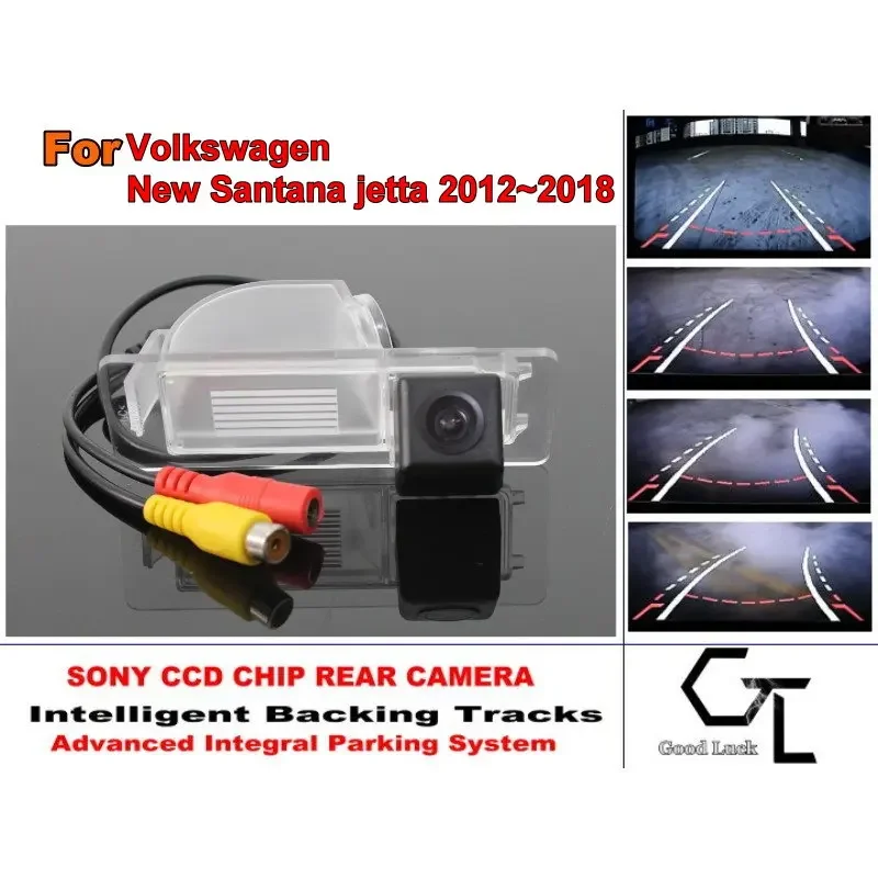

For Volkswagen New Santana jetta 2012~2018 Parking Assistance Tracks Module HD CCD Car Camera reversing backup rear view camera