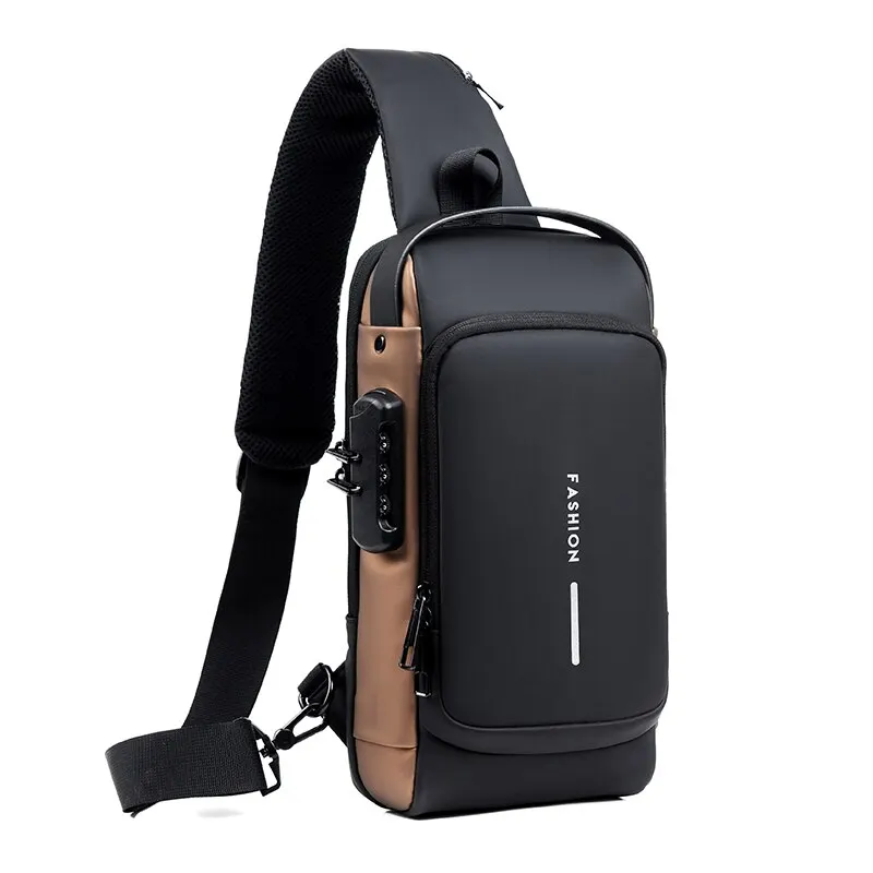 S719eb502faae4c33b3ef25ed2d2ba4ddQ Men Multifunction Anti Theft USB Shoulder Bag Man Crossbody Cross Body Travel Sling Chest Bags Pack Messenger Pack Mallzona