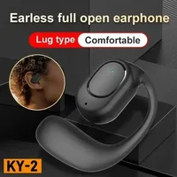 KY2 Single Wireless Earphones Air Conduction OWS Headphone HiFi Ear-Hook Music Sports Noise Cancel Headset For All Smartphones 2