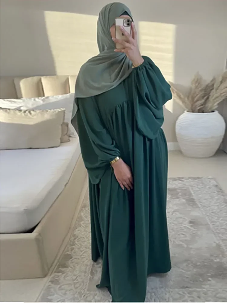

Plain Abaya Muslim Long Dress Crepe Abayas for Women Ramadan Eid Islamic Prayer Clothes Dubai Turkish Modest Kaftan Hijab Robe