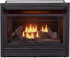 Ventless 26,000 BTU Heats 1,350 Square Feet Dual Fuel No-Clearance Gas Fireplace Insert with Remote Control, Black 1