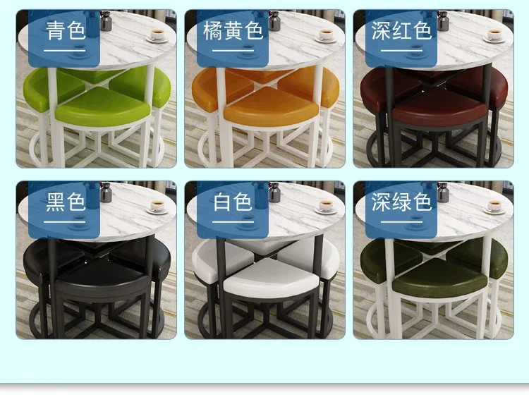 Small Apartment Balcony Dining Room Sets Office Negotiation Reception Table Chairs Coffee Shop Homestay Villa Leisure Tea Tables