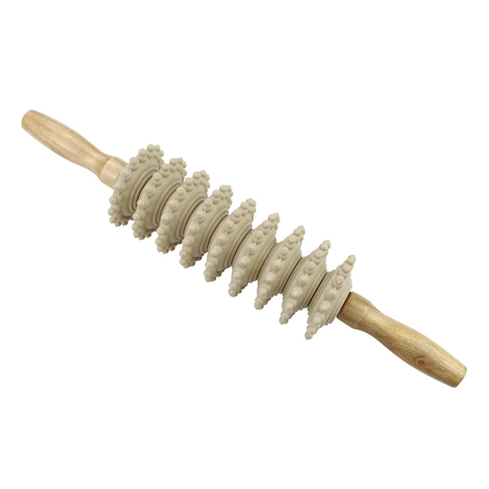 

Массажная палочка, инструмент для массажа спины, многофункциональный деревянный ролик для мышц ног для ухода за здоровьем, сохраняющий мышцы, Инструкция для фитнеса