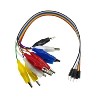 Color DuPont wire with alligator clip, DuPont male and female head to alligator clip wire, test clip wire connection wire 6