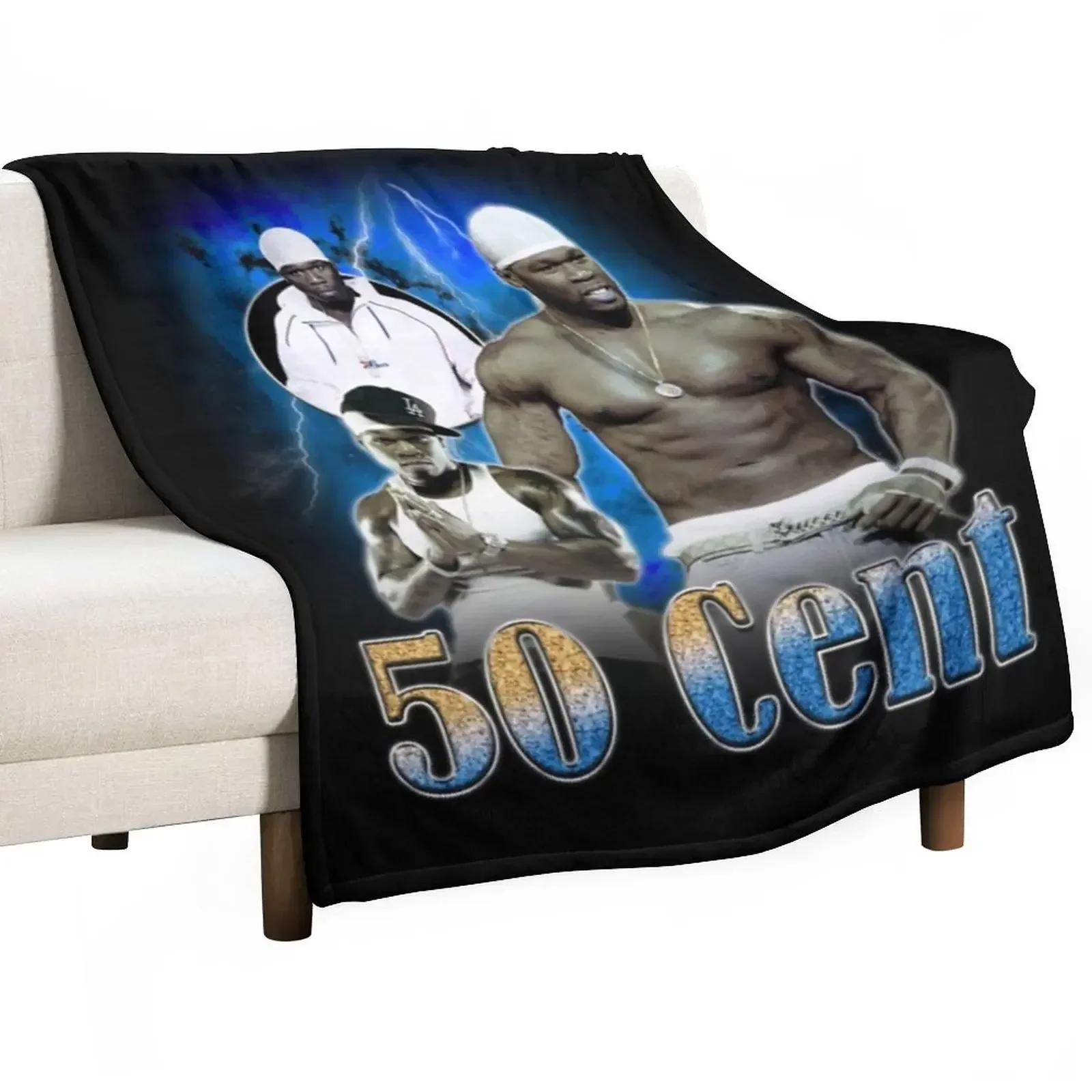 

50 Cent Throw Blanket Bed Fashionable Polar Hairy Blankets