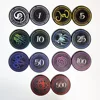 10PCS Ceramic Poker Chips 39mm Personalized Constellation Design Texas Hold'em Poker Chips 1