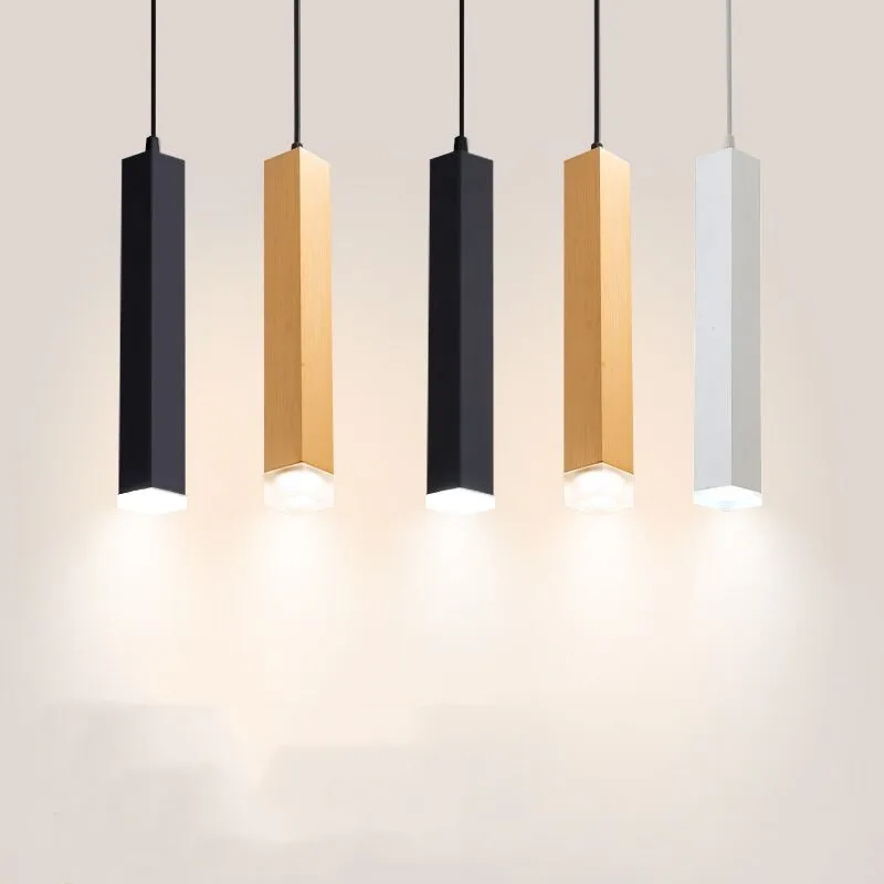 

Dimmable LED Pendant Lamp Long Tube lamp Kitchen Island Dining Room Shop Bar Decoration Cylinder Pipe Pendant Light Kitchen Lamp