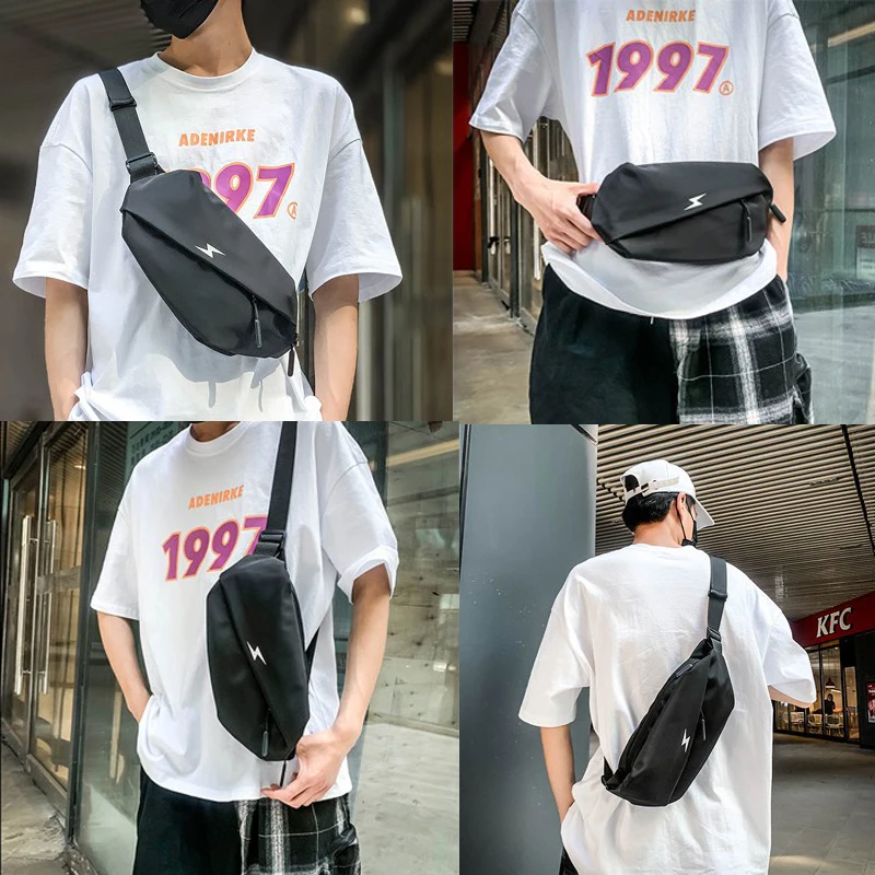 Waterproof Crossbody Bag for Men Women, Large Waist Bag, Chest Bag
