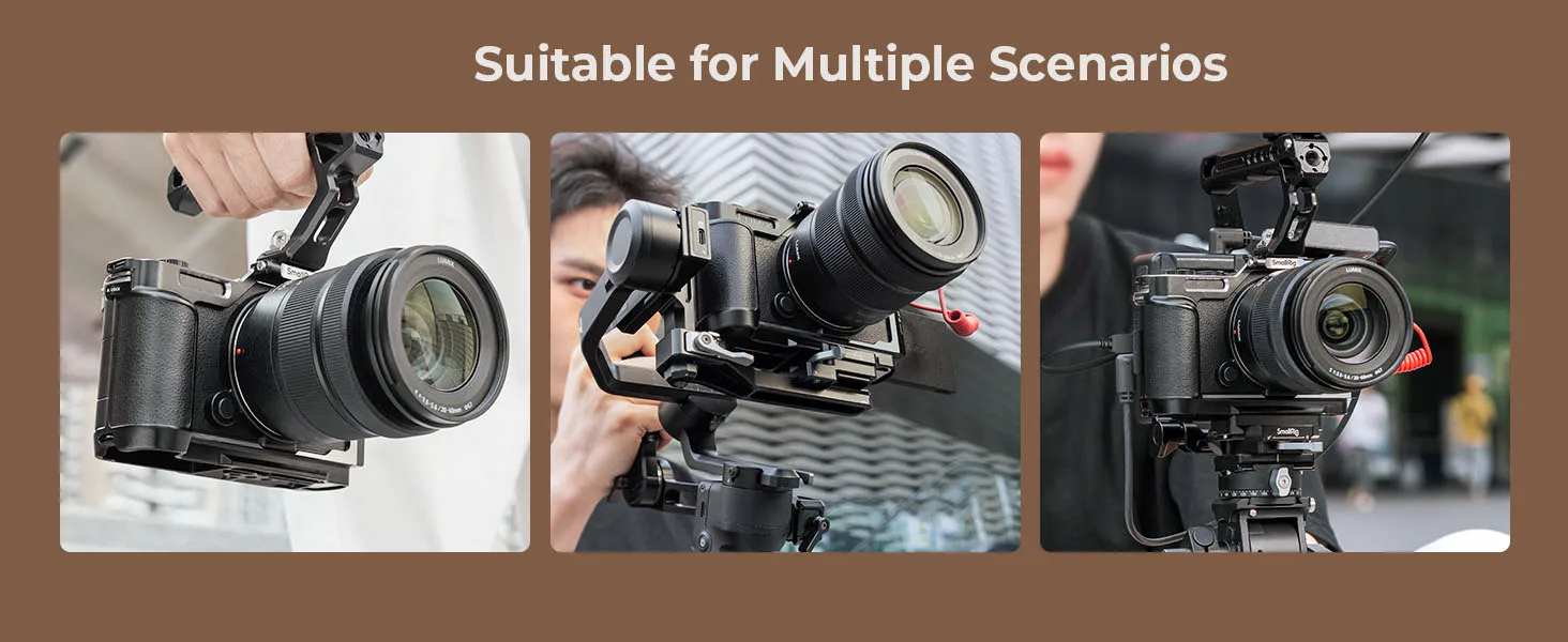 S9 Camera Cage for Panasonic LUMIX S9, with Wooden Handgrip & Arca-Swiss Quick R