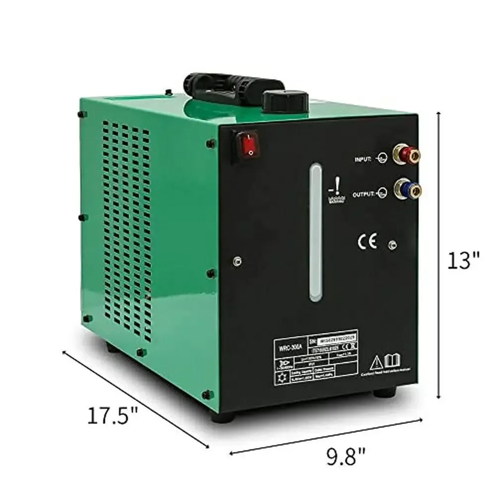 TIG Welder Torch Water Cooling System 10L Capacity 7-12L/min Flow Alarm 110V Stainless Steel Pump Reservoir Copper Radiator 2