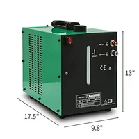 TIG Welder Torch Water Cooling System 10L Capacity 7-12L/min Flow Alarm 110V Stainless Steel Pump Reservoir Copper Radiator 2