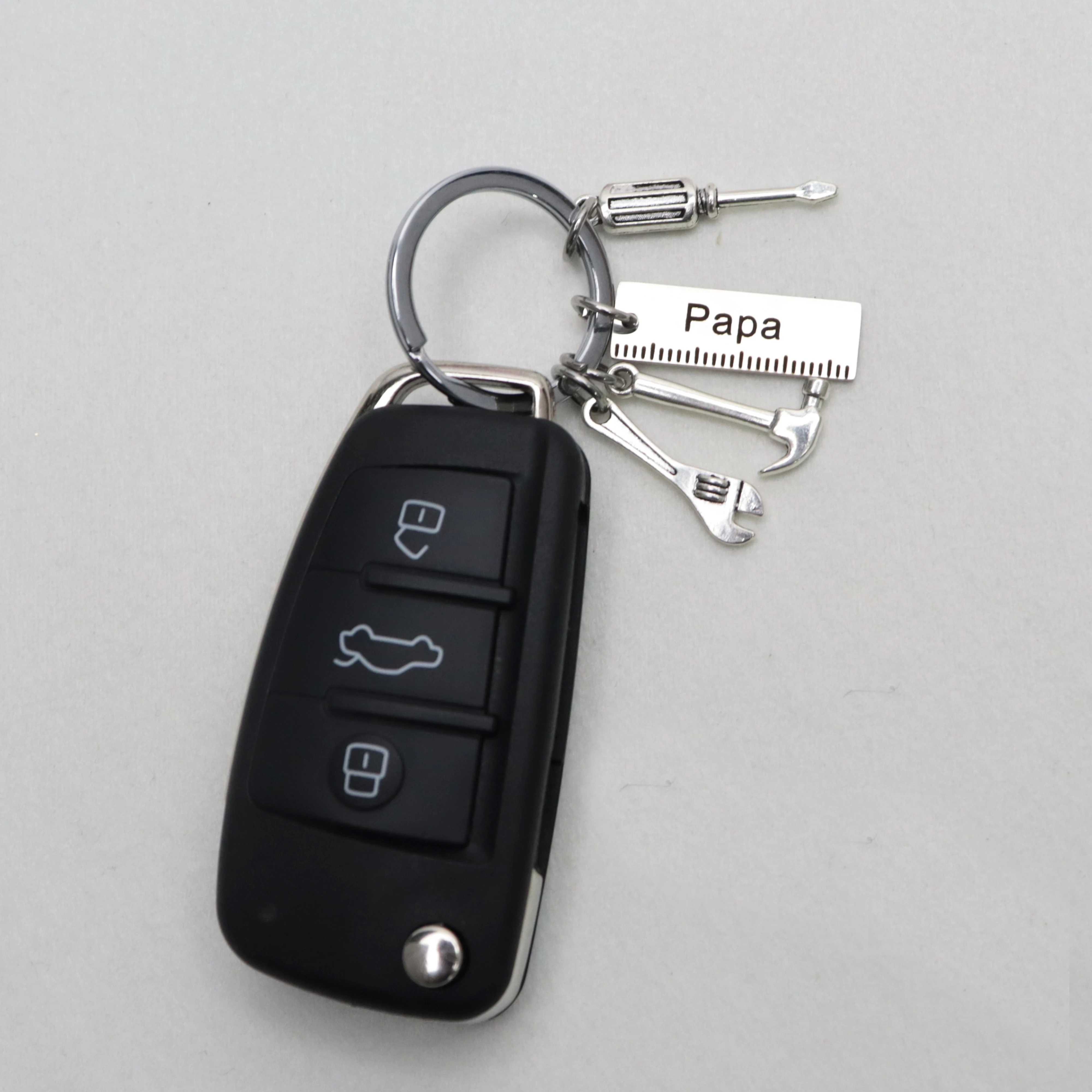 Portable Multi-Tool Keychain with Ruler, Hammer, Wrench, and Screwdriver Set - Ideal Gift