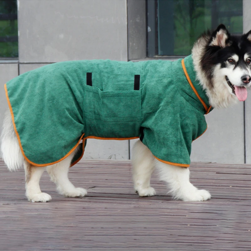 

Dog Bathrobe Pet Drying Coat Clothes Microfiber Absorbent Beach Towel for Large Medium Small Dogs Cats Fast Dry Towel Accessoriy
