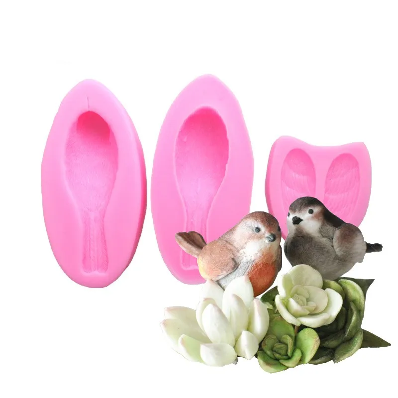 

DIY Garden Bird Silicone Molds 3D Simulation Soap Candle Molds Sparrow Bird Salt Sculpture Mould Chocolate Cake Decoration Tools
