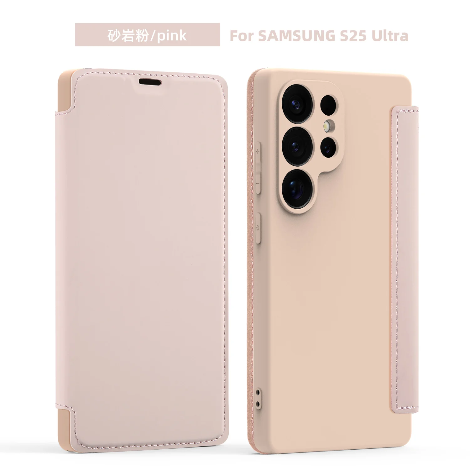 Leather Wallet Phone Case with Shockproof Matte Card Holder and Flip Liquid Silicone Cover