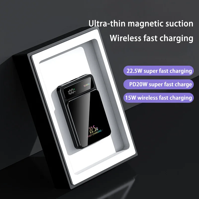 Power Bank Xiaomi 50000mAh Magnetic Wireless Portable External Battery Fast Charging For iPhone Samsung Huawei