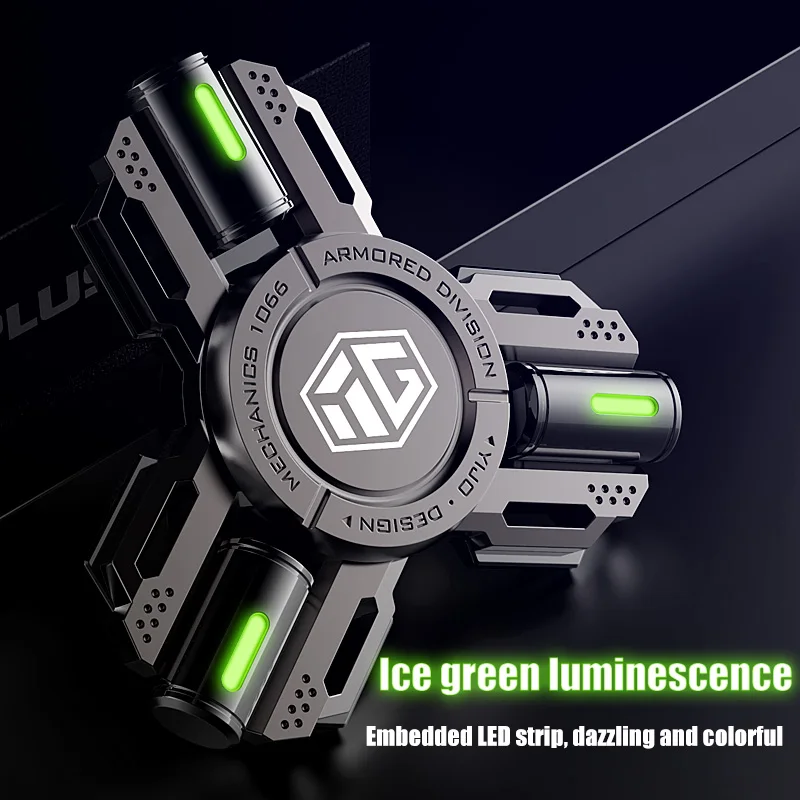 Permanent Glow Fidget Hand Spinner Alloy Material Long Rotation High Speed EDC Child Adult ADHD Stress Relief Toy Gifts_voghion.com