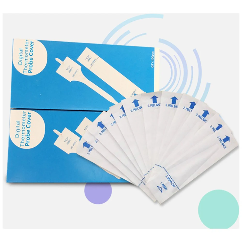 100Cover Pet Digital Electronic Thermometer Probe Cover Protective Isolation Disposable Sheath Sleeve Supplies Dog Cat Rat Tools