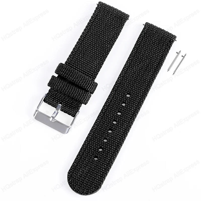 Colorful Nylon Watch Strap with Stainless Steel Buckle - Universal Quick Release Band