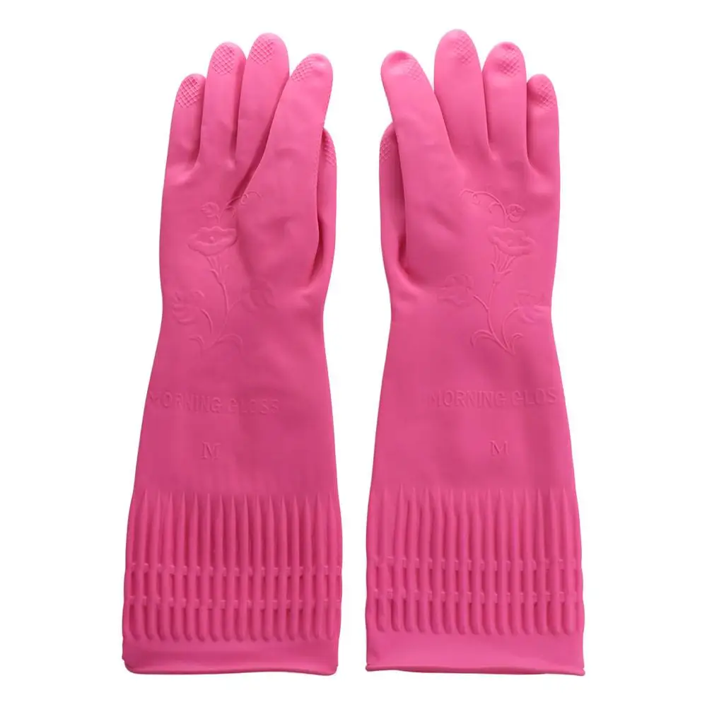 Description Picture 2 of itemSilicone Elastic Waterproof Housework Dishwashing Repeatable Rubber Gloves Cleaning Tool Household Cleaning Gloves