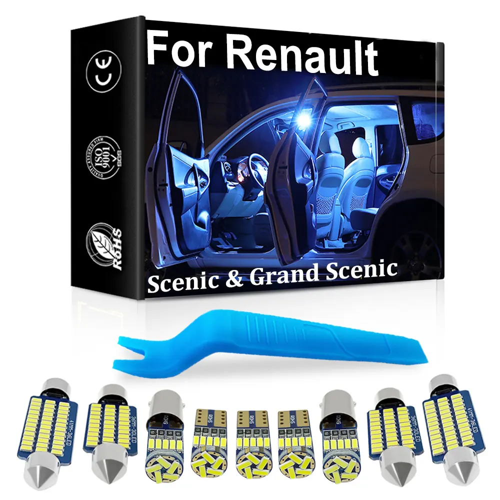

Vehicle Canbus Interior LED Light For Renault Scenic Grand Scenic 2 3 4 XMOD Map Dome Vanity Mirror Trunk Car Indoor Lamp