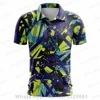 Boys Polo Shirt Classic Fashion Print Golf Short Sleeve T-Shirt Quick Dry Clothing Lapel Casual Summer Sports F1 Racing Jersey 5
