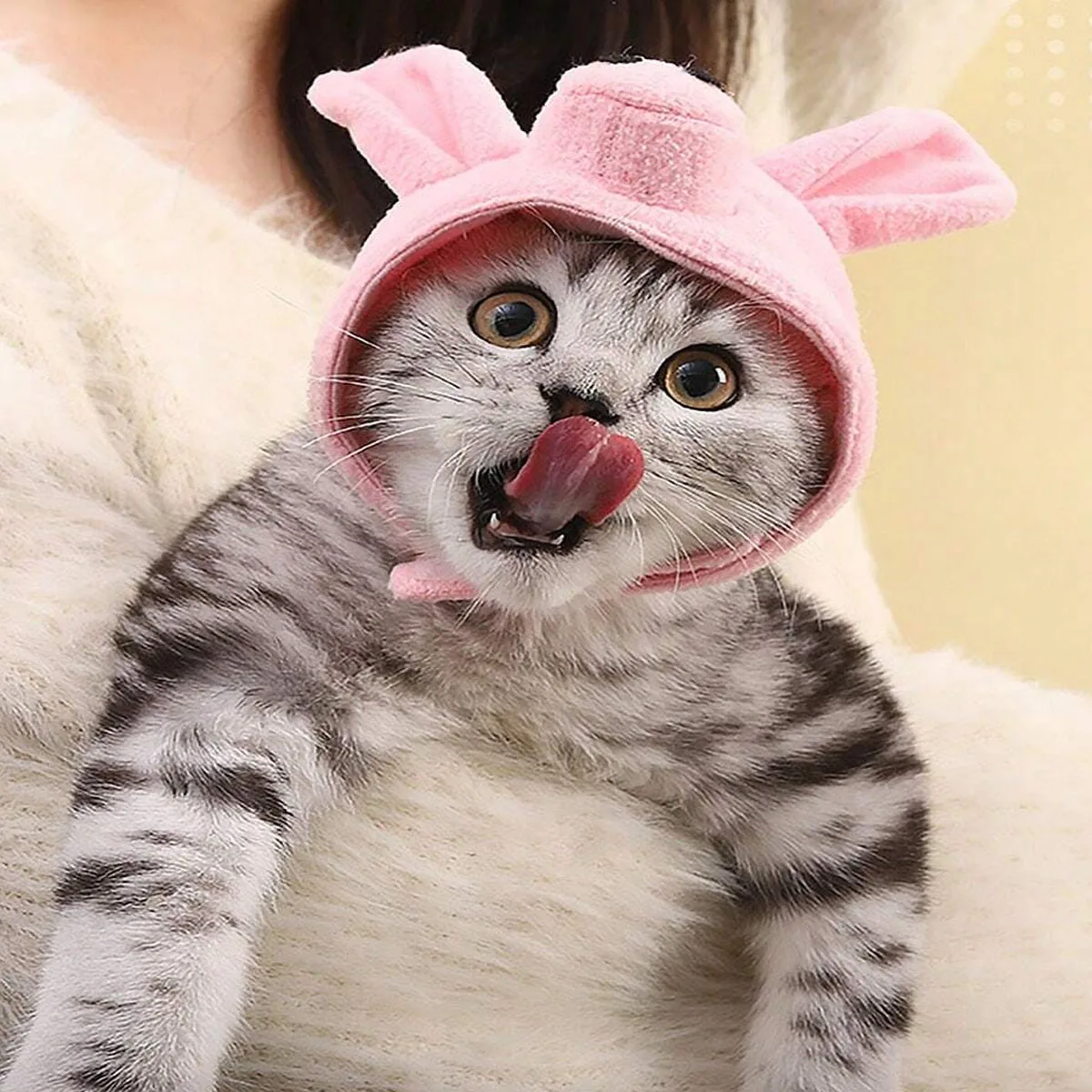 1pc-Adjustable Plush Pet Hat for Small Dogs and Cats