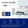 EcoTank ET-4800 Wireless All-in-One Cartridge-Free Supertank Printer with Scanner, Copier, Fax, ADF and Ethernet, White 4