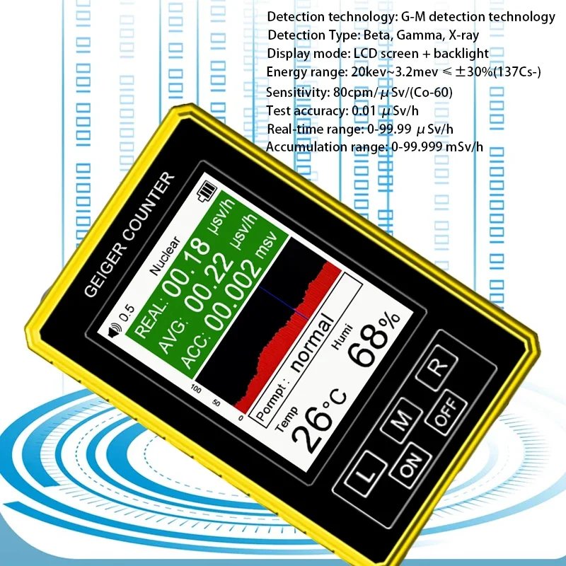 Radiation Detector EMF Meter Tester Geiger Counter BR-9C-XR-3 Pro 2-in-1 Handheld