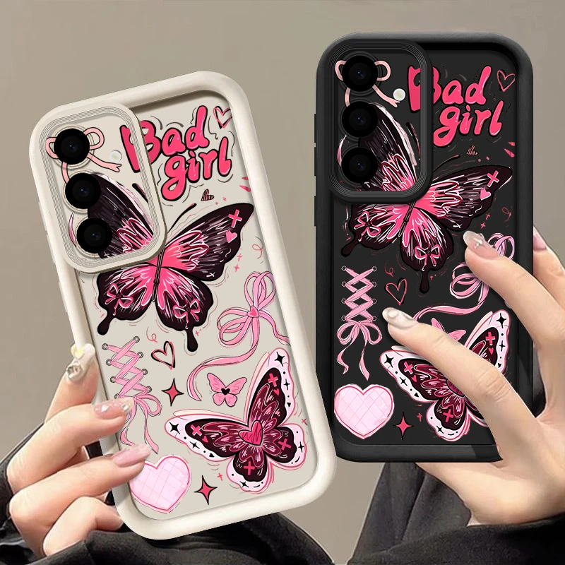 Butterfly Pink TPU Soft Phone Case with Vibrant Print Design