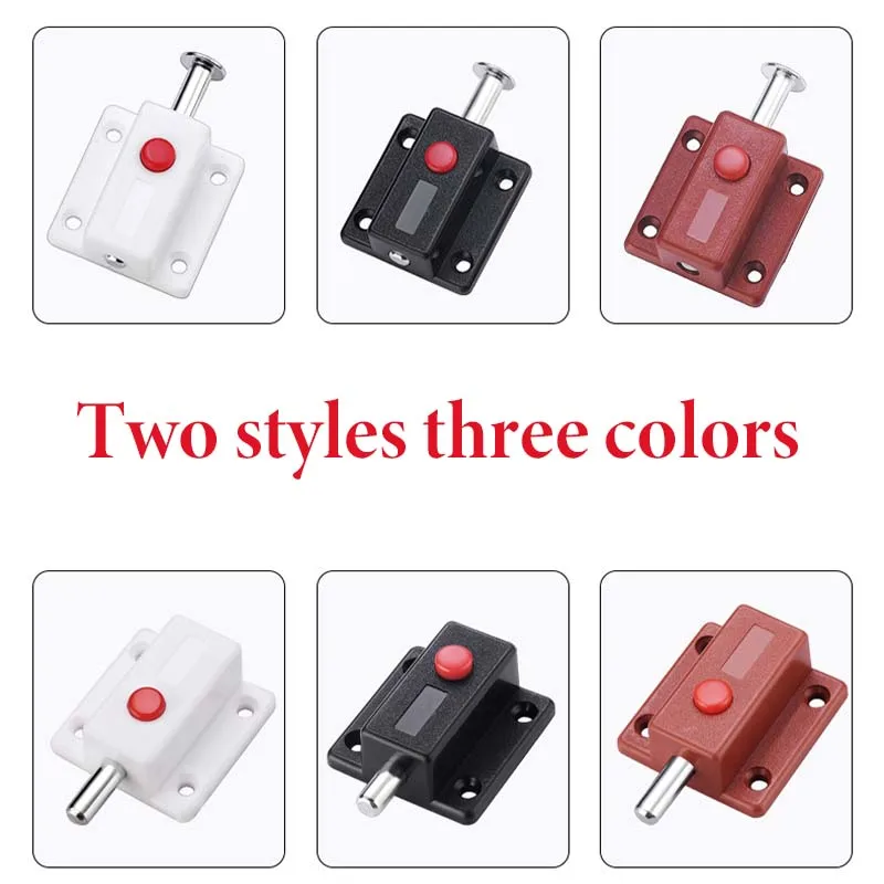Hidden Plastic Spring Lock ABS Plastic Self-bounce Button Lock Cabinet Door Surface Mount Spring Wardrobe Drawer Latch