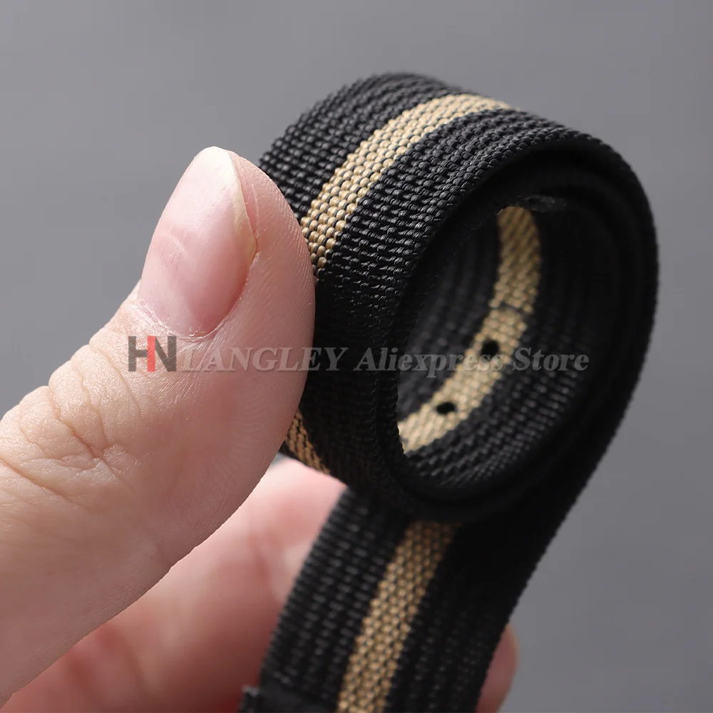 Durable Nylon Waterproof Watch Strap with Folding Buckle - Sporty and Stylish Wristband