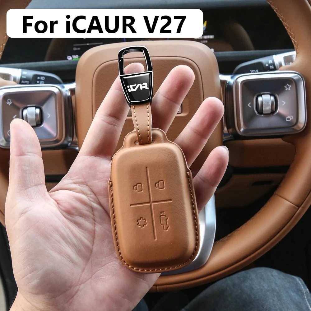 Chery iCAR V27 Key Fob Leather Cover