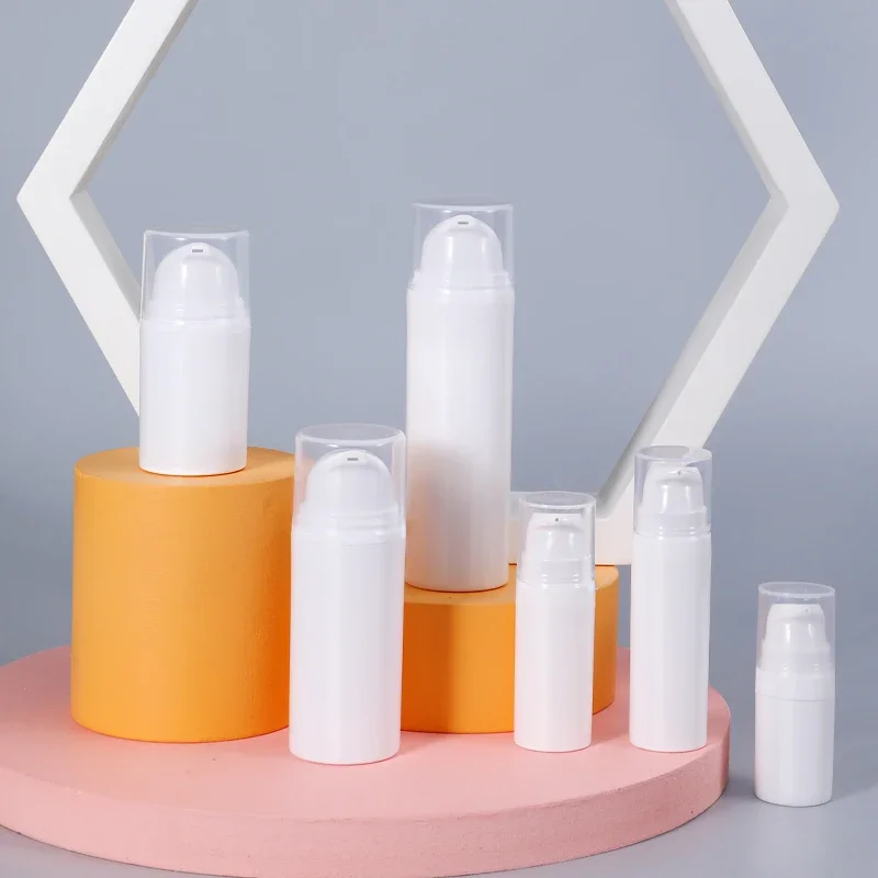 10Pcs 30ml 50ml Empty Airless Cosmetics bottles White Essence Pump Bottle for Lotion Shampoo storage container